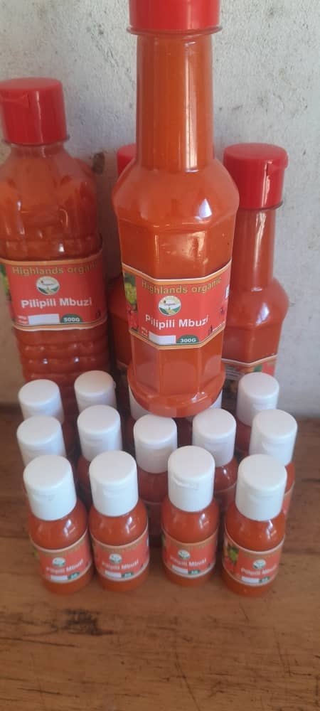 Tanzania Highland Organic Co. Ltd chilli sauce bottles